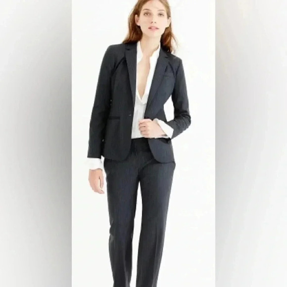 J. Crew 1035 120´s wool two piece suit two  button jacket and pants pinstripe - Picture 1 of 10